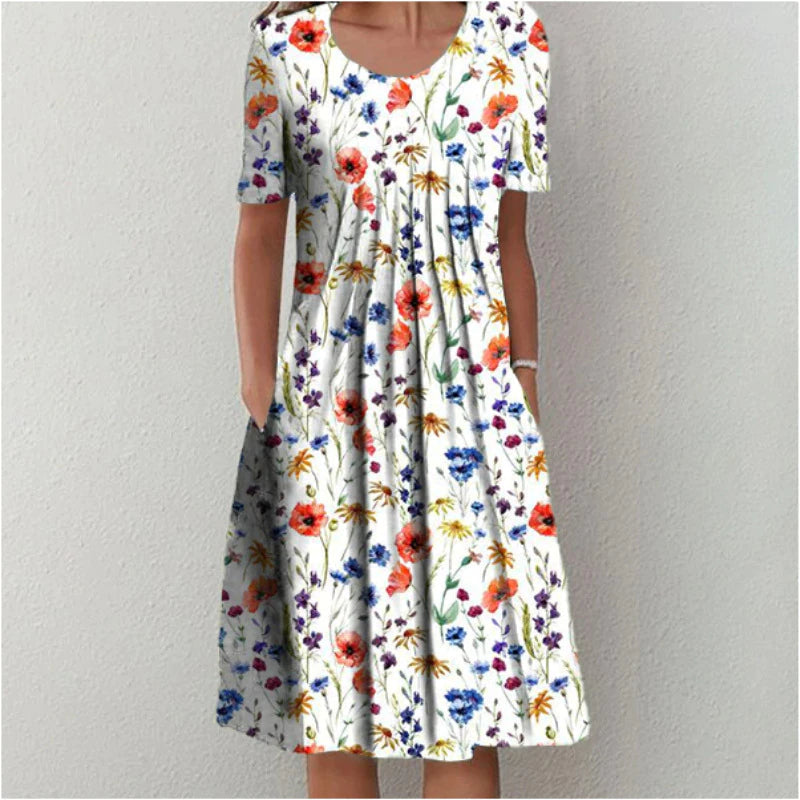 Margaret – Chic Printed Midi Dress