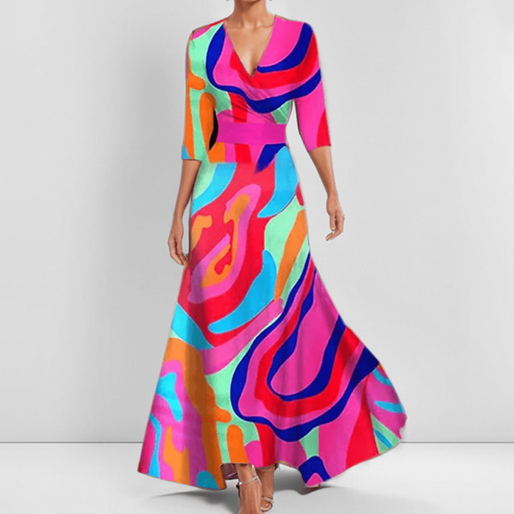 Osenda - Elegant long floral dress - Amour Mayfair