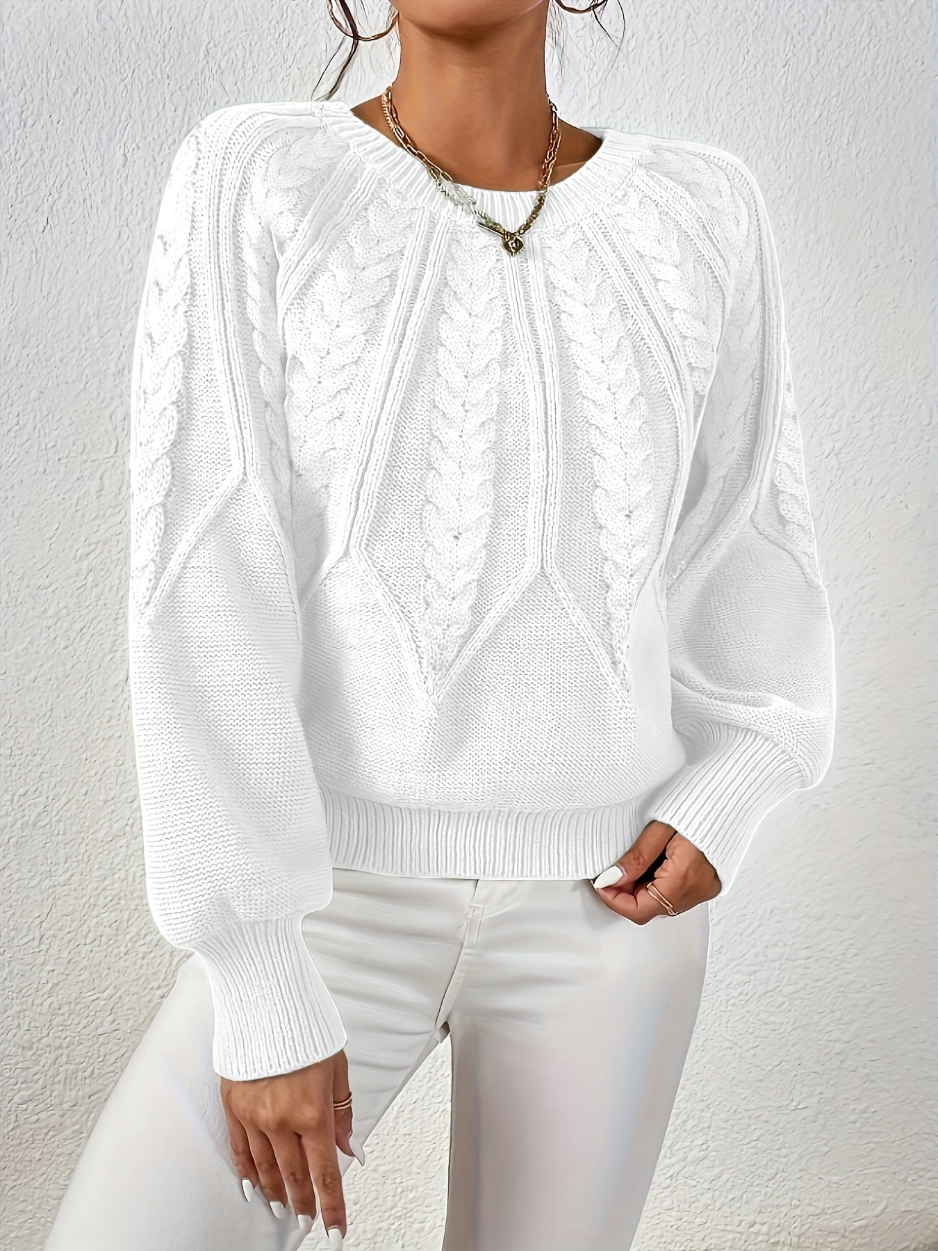 SofiaLana™ | Maglione Intrecciato per le Giornate Frizzanti - Amore - Milano.it