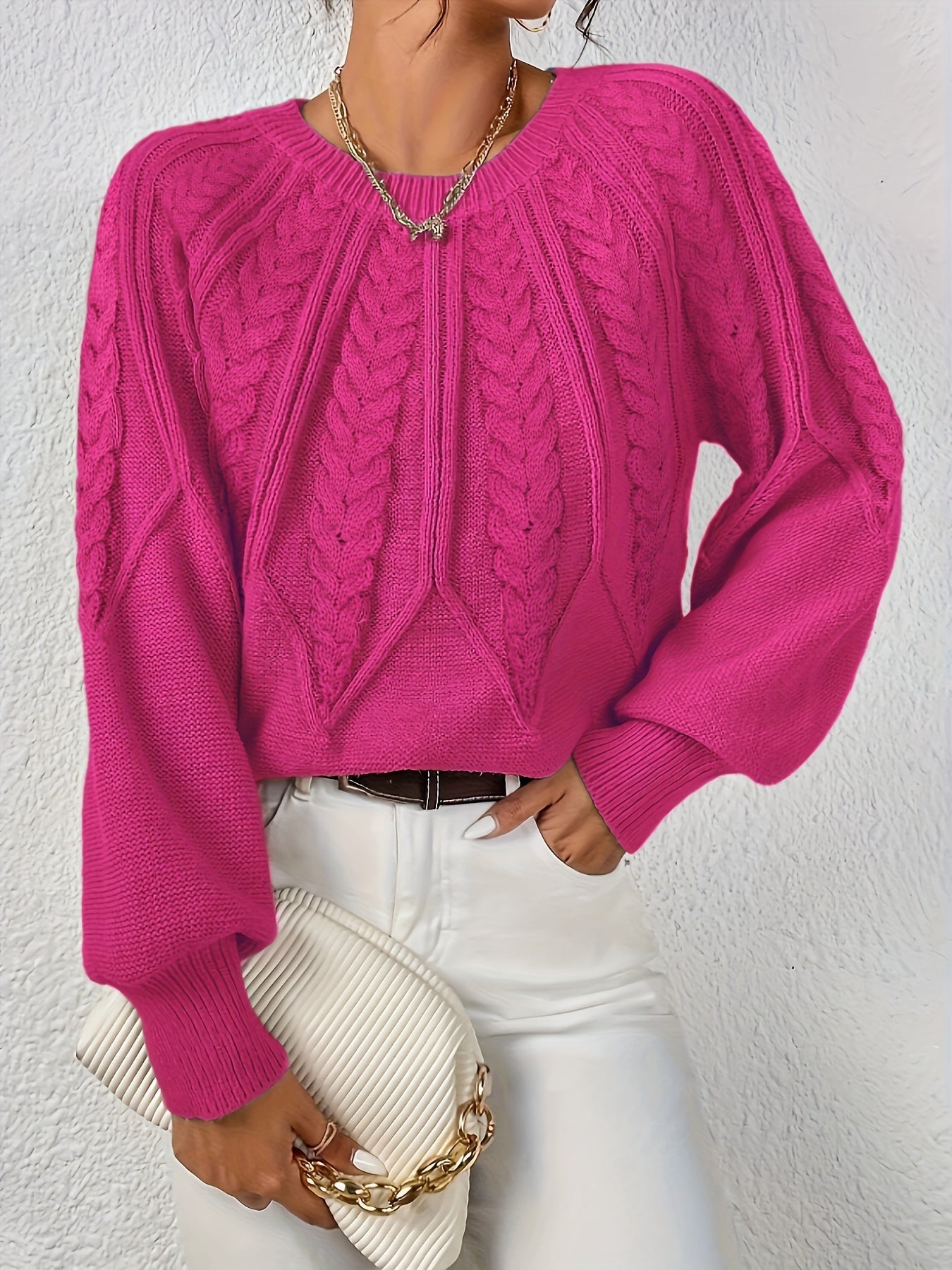 SofiaLana™ | Maglione Intrecciato per le Giornate Frizzanti - Amore - Milano.it